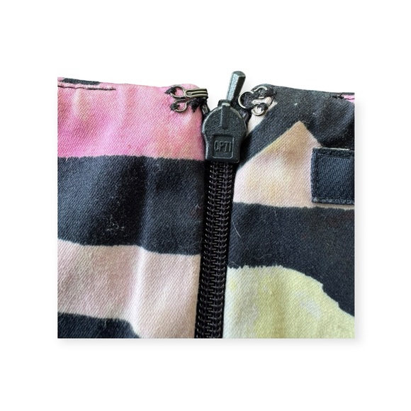 French Connection bodycon pink orange black Size 4 small sleeveless fitted - Picture 8 of 11